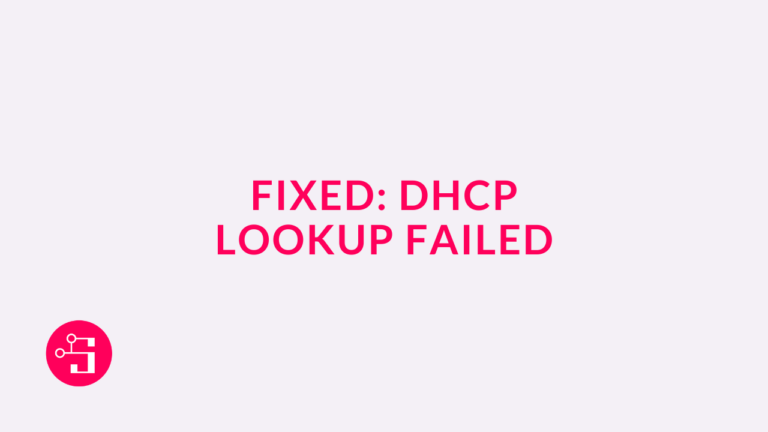dhcp lookup failed